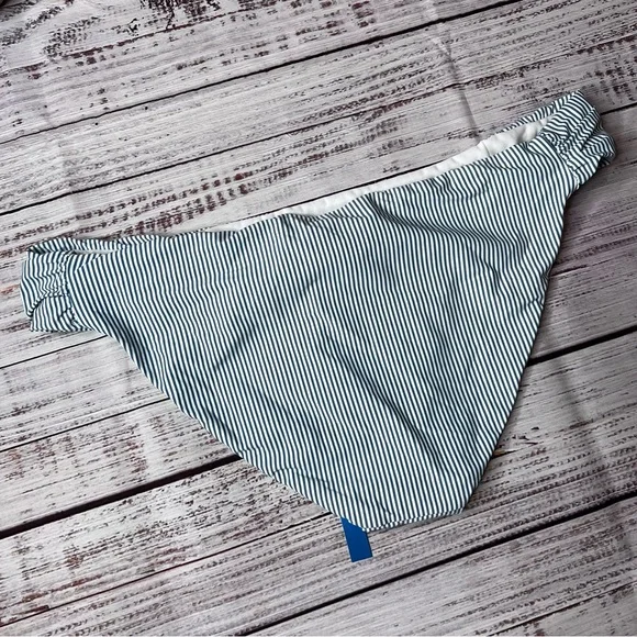 Lucky Brand Striped Bikini Swim Bottom Blue White - Picture 3 of 4